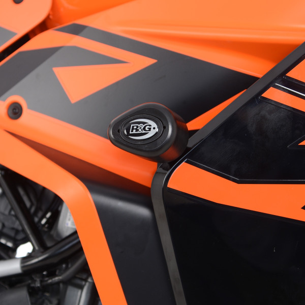 R&G R&G Crash Protectors - Aero Style for KTM RC 390 '22-/ RC 200 '22-/ RC 125 '22- (No-Cut)